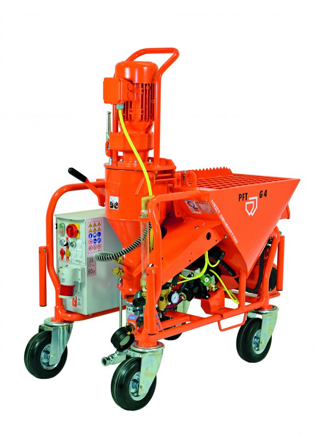 gipsspuitmachine van PFT Knauf